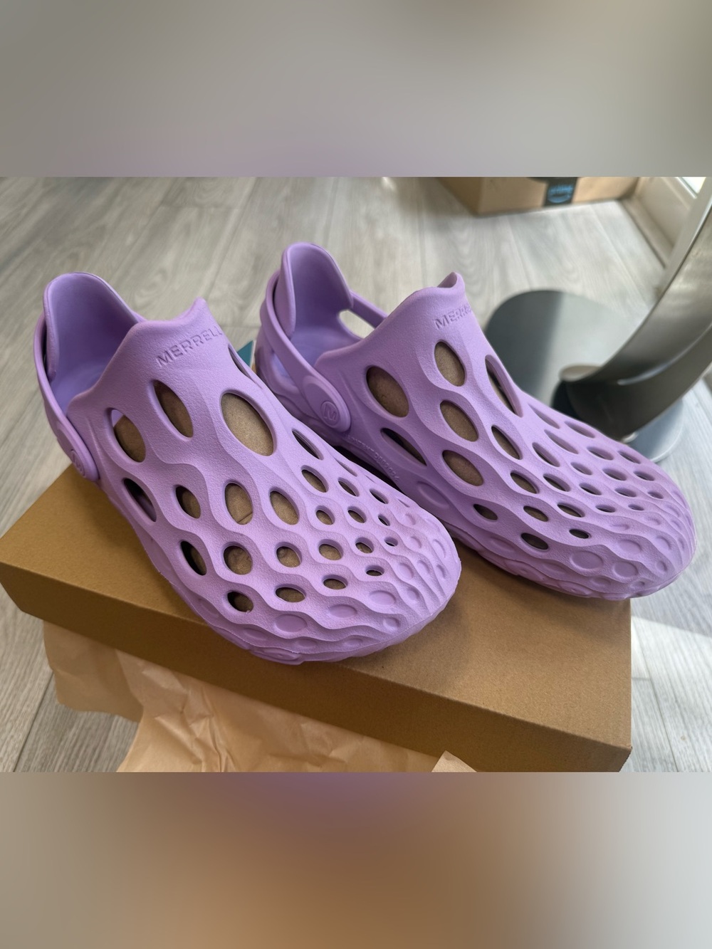 Merrell waterproof shoe Lilac Foam Water Clogs - Breathable Slip-On Sz 9/10